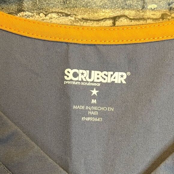 5 for $25🔥Scrubstar Grey Scrub Top Medium - Picture 4 of 6